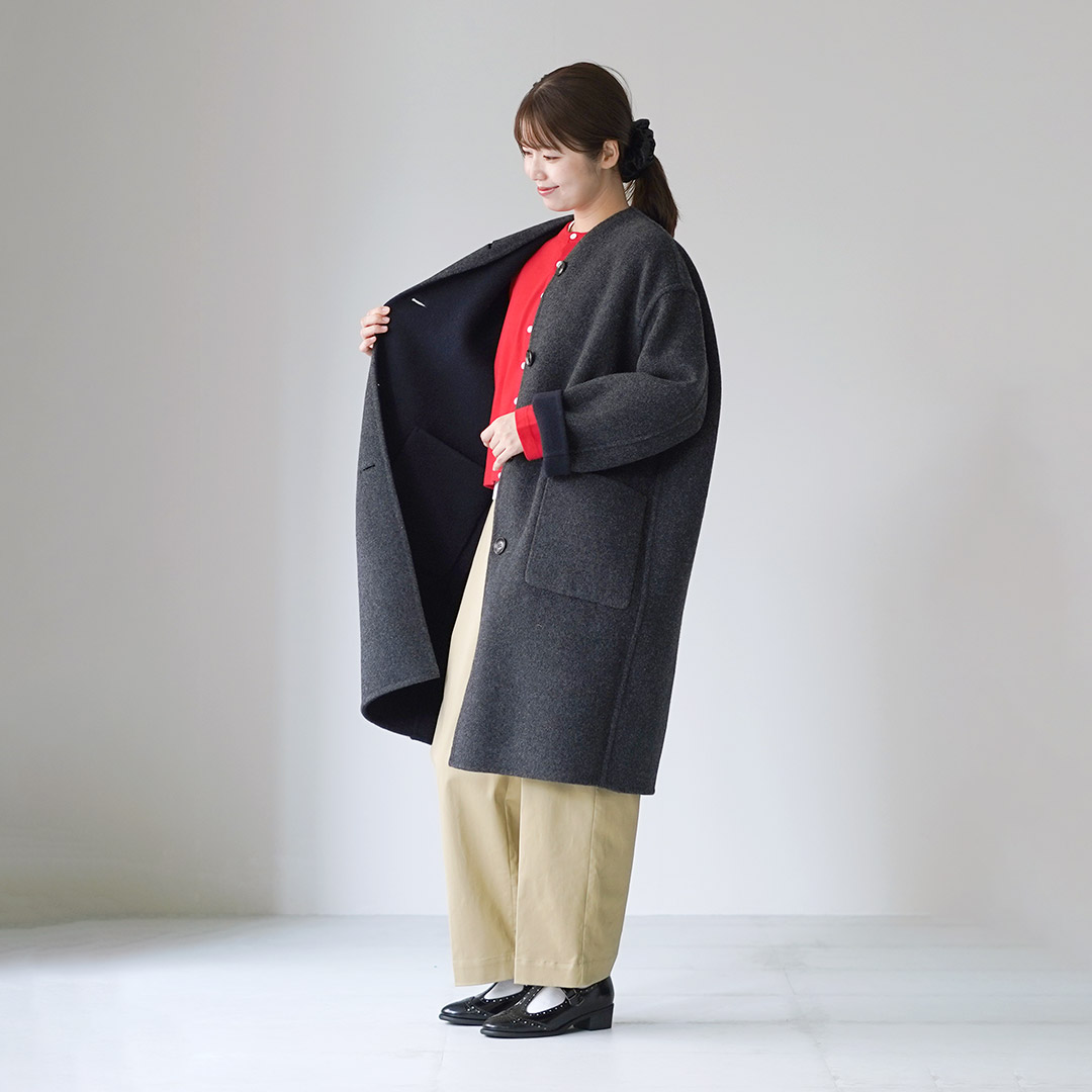 LE GLAZIK（ルグラジック） リバーシブル カラーレスコート / ロング