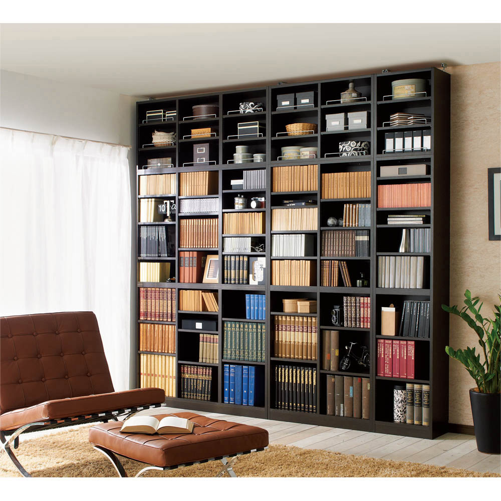 dinos（ディノス） 1cmピッチ薄型壁面書棚 奥行19cm 幅82cm 上置き高さ