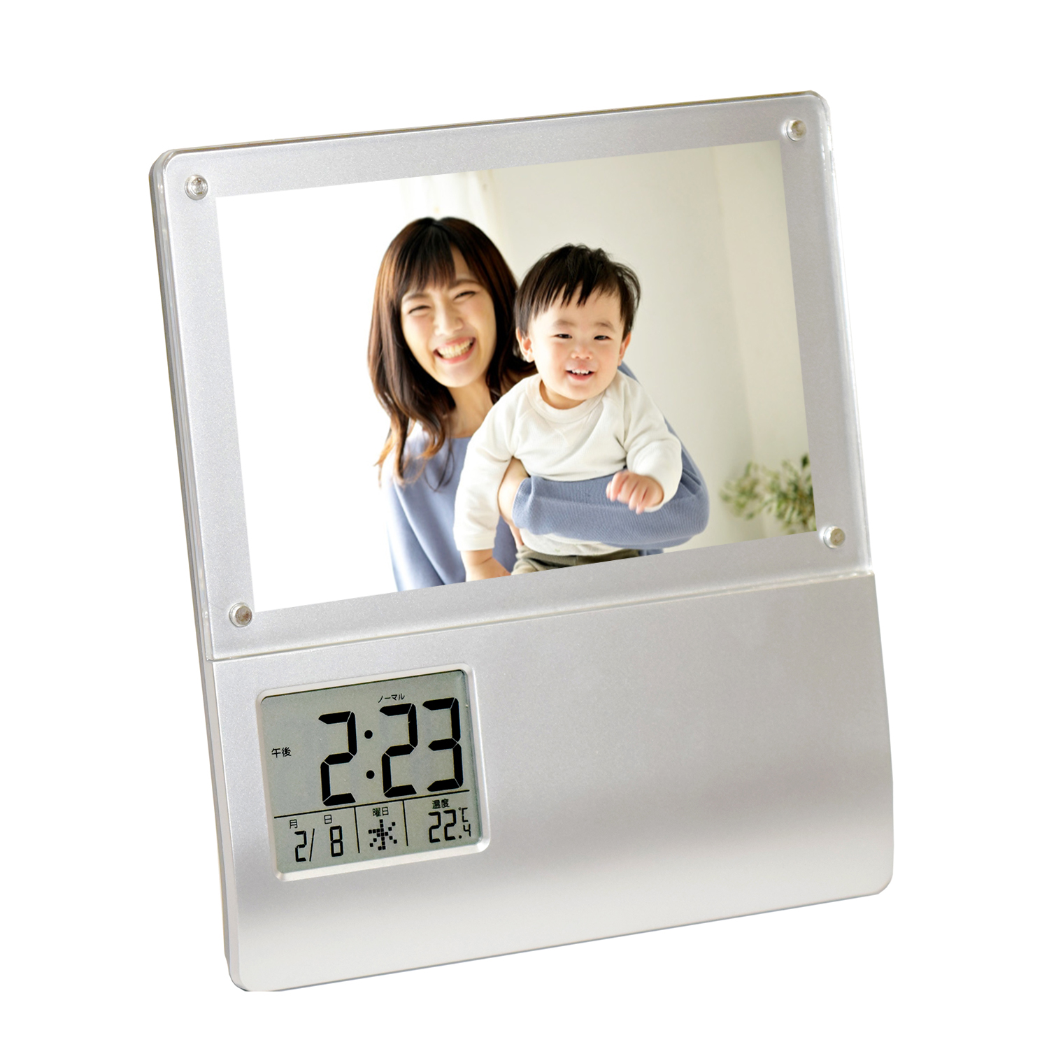 アデッソ（ADESSO） 目覚まし時計 録音機能付き フォトフレーム 時計