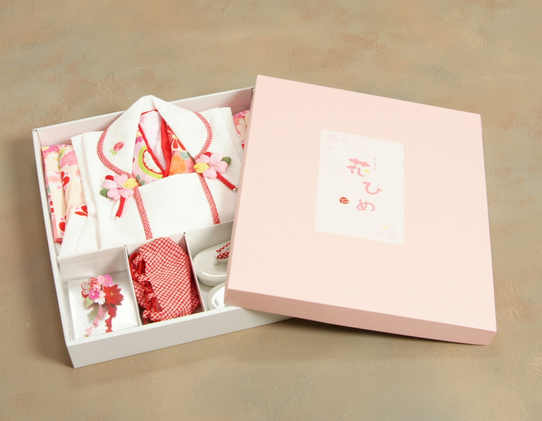 京美 七五三 着物 3歳 女の子 被布セット 京都花ひめブランド 華風車