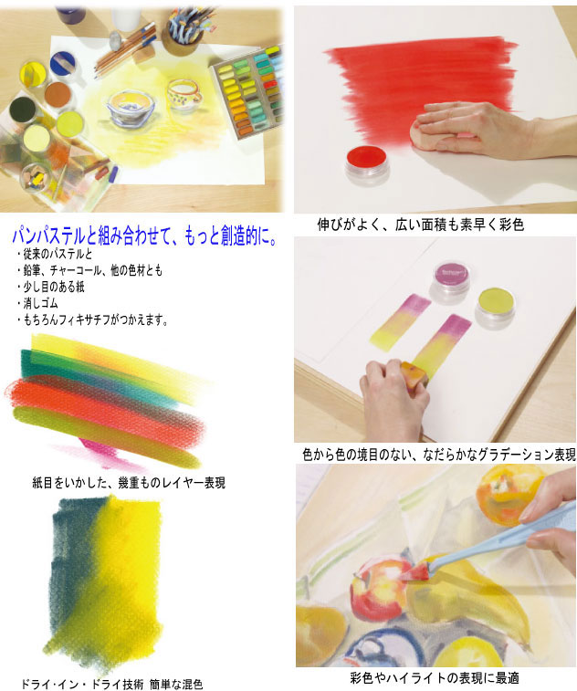 ホルベイン パンパステル 80色セット 専用ツール付 : 陶芸.com e-画材