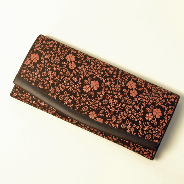 印傳屋（INDEN-YA） 印伝財布 長財布 印伝 日本製 鹿革 漆塗り 甲州