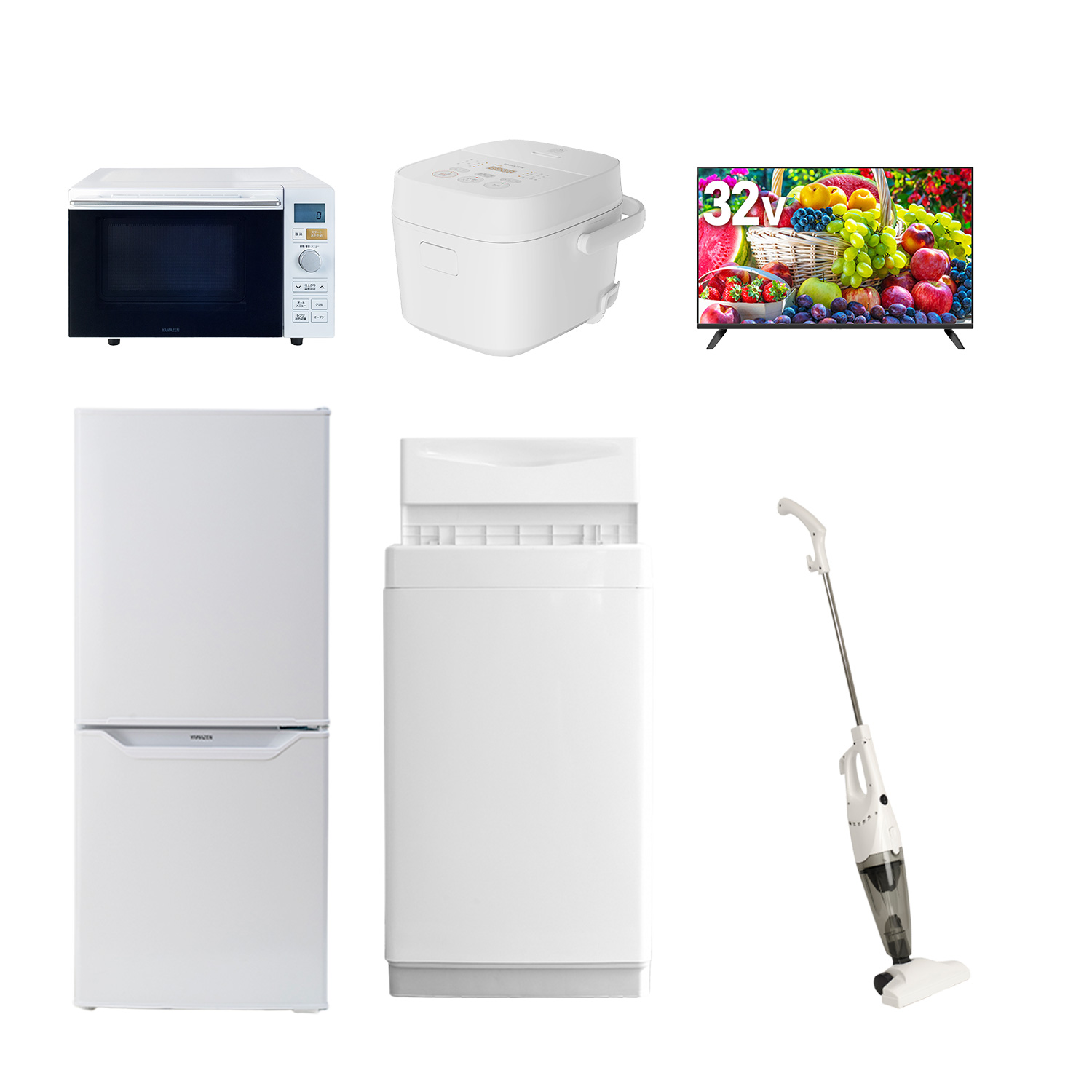 山善（YAMAZEN） 家電セット 一人暮らし 6点セット 冷蔵庫 106L 洗濯機