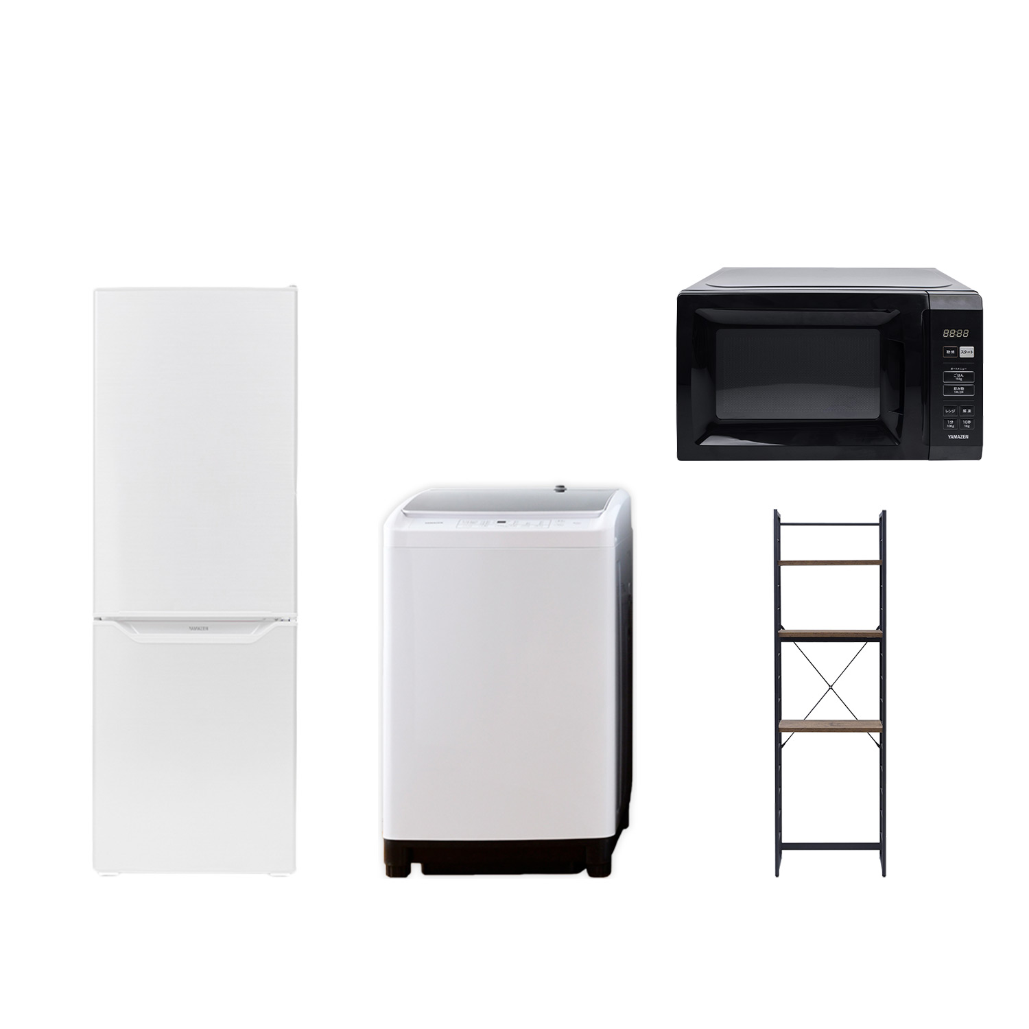 山善（YAMAZEN） 新生活家電セット 4点セット 一人暮らし (6kg洗濯機