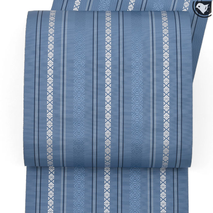 博多帯 黒木織物 謹製 本場筑前博多織 五献上柄 金印 八寸 名古屋帯