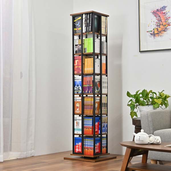 360度回転式コミックラック 7段 本棚 : モダンな家具屋の通販イー