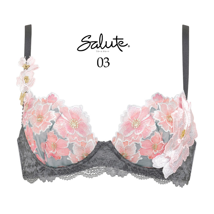 サルート（SALUTE） ワコール 03G P-up ブラジャー GHIカップ プッシュ