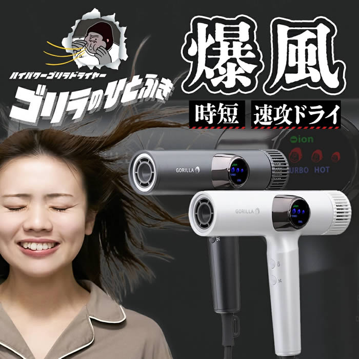 DOSHISHA（ドウシシャ） ゴリラのひとふき ハイパワーゴリラドライヤー