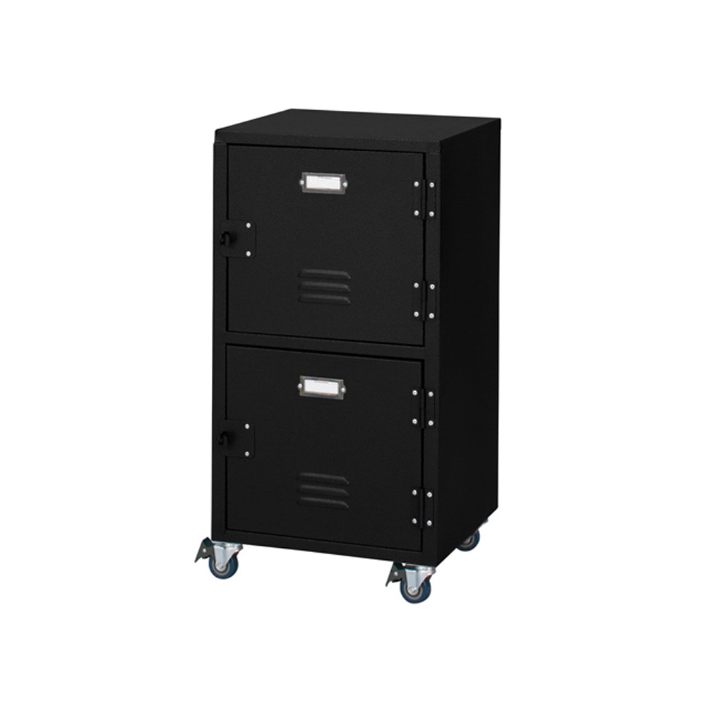 デスクワゴン 収納 キャスター付き 2段 キャビネット スチール製