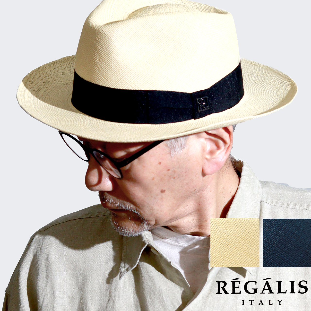 パナマハット メンズ 中折れハット 夏 レガリス 軽量 イタリア製