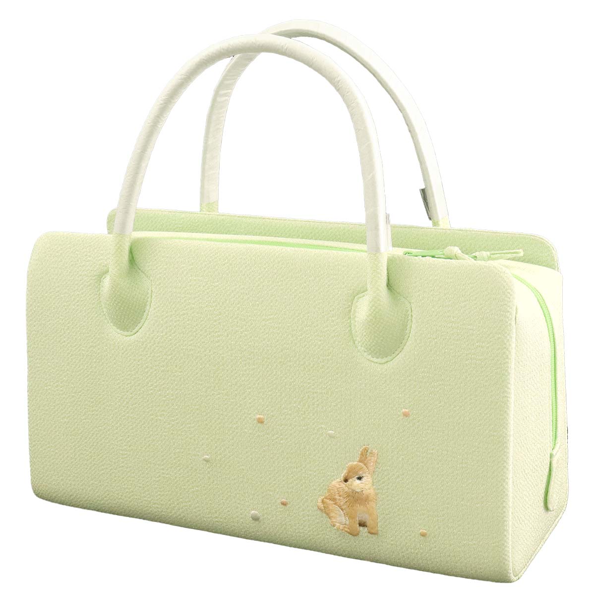 衿秀 公式 バッグ 和装 着物 利休 ばっぐ bag 縮緬 ちりめん 刺繍 茶色