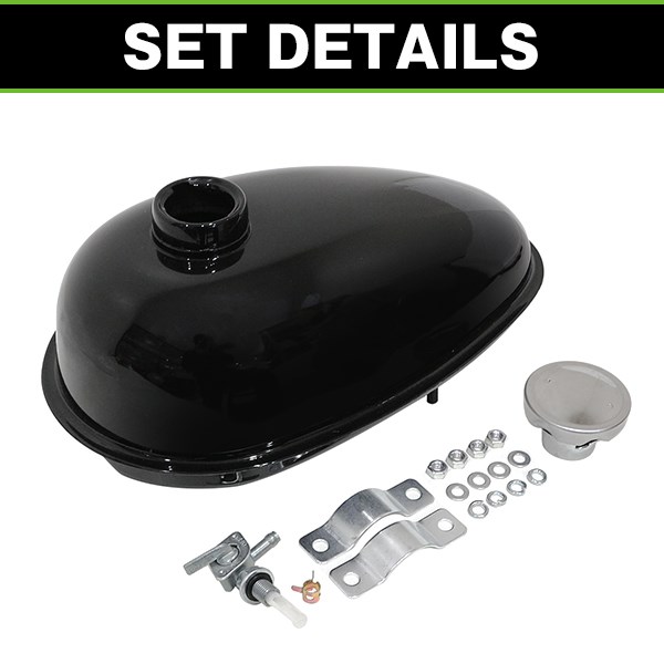 ミニガソリンタンク 2L ブラック オートバイ用 燃料タンク 燃料