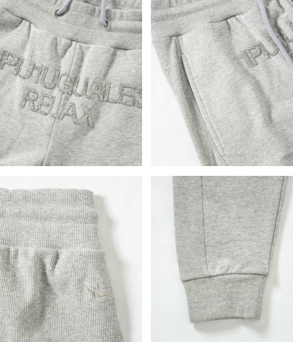 1PIU1UGUALE3 RELAX セットアップ メンズ スウェット ラインストーン