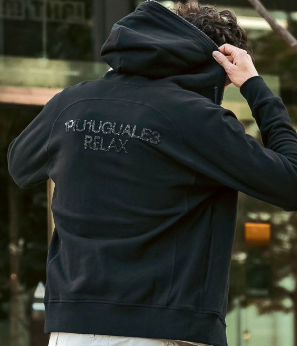 1PIU1UGUALE3 RELAX セットアップ メンズ スウェット ラインストーン