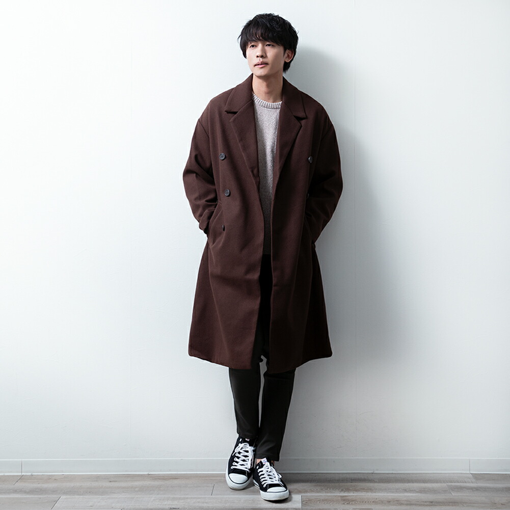 トレンチコート メンズ 冬 ロング ビジネス アウター チェスターコート