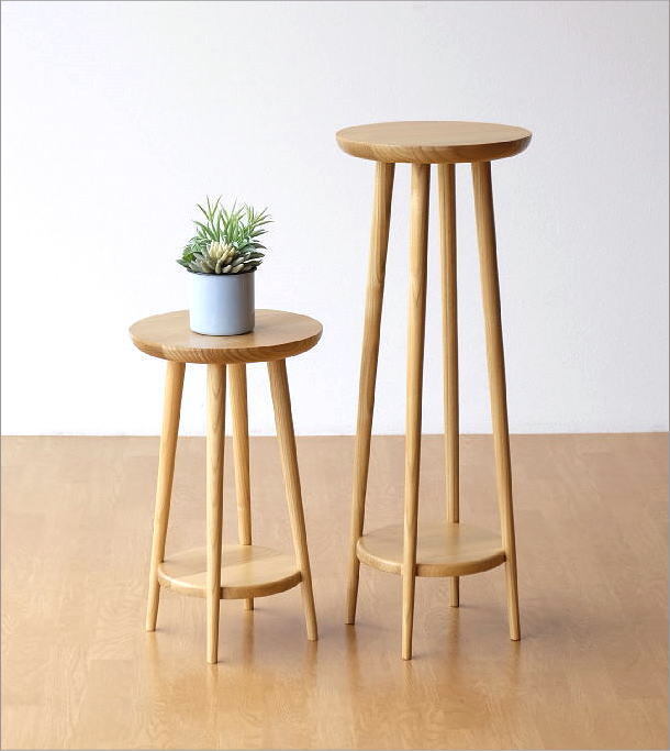 花台 木製 フラワースタンド 室内 おしゃれ 無垢 天然木 スリム