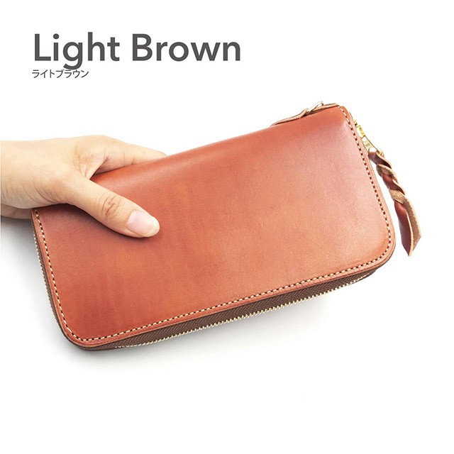 長財布 本革 メンズ レディース ラウンドファスナー 牛革 革 レザー KC
