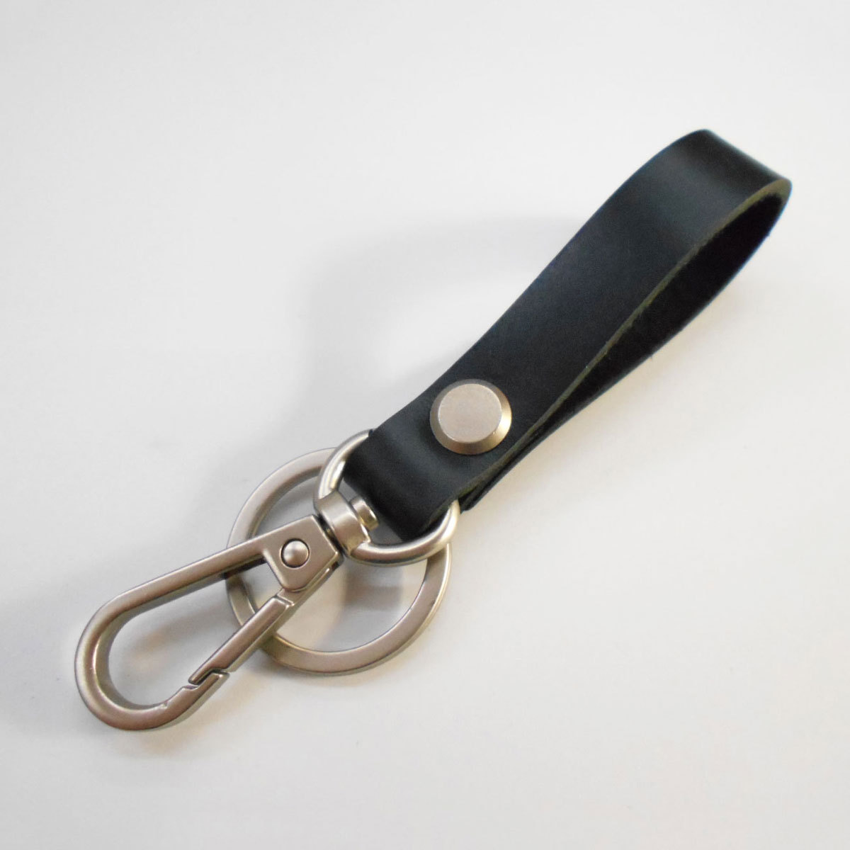 本革 キーホルダー 12mm キーリング ホルダー 革 レザー メンズ