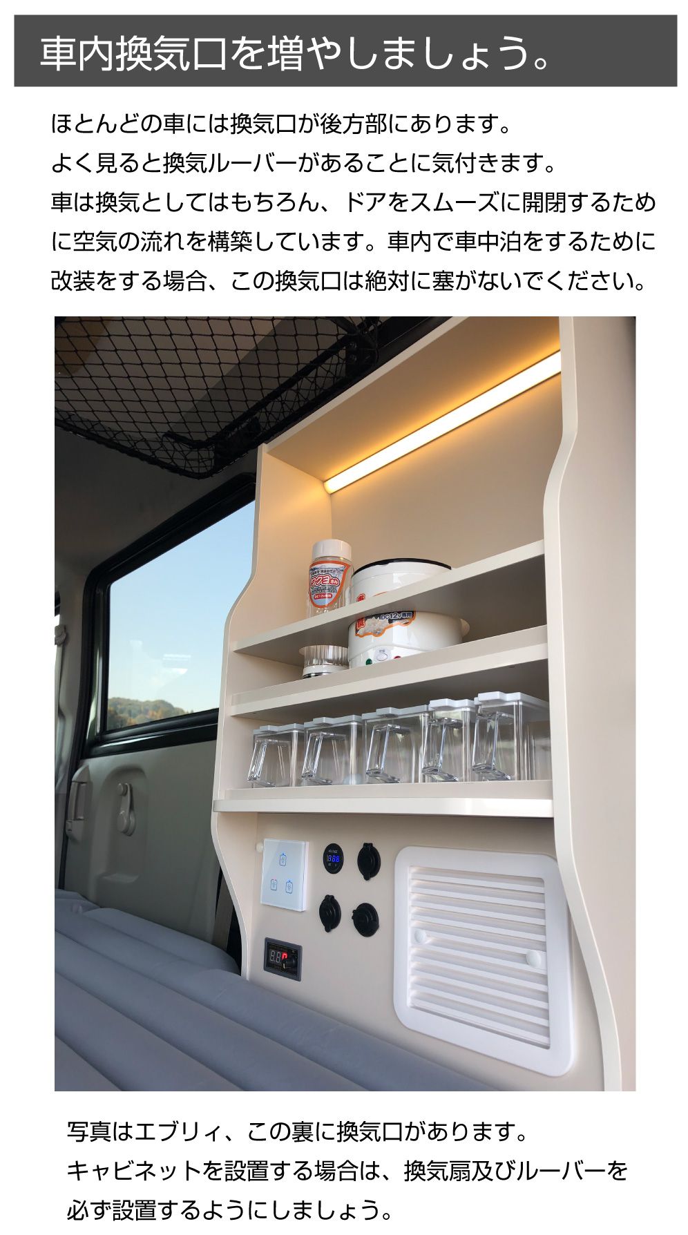 自動車/船舶 DIY換気ルーバー 丸形フィン 長方形タイプ 全2色 CC-LV180