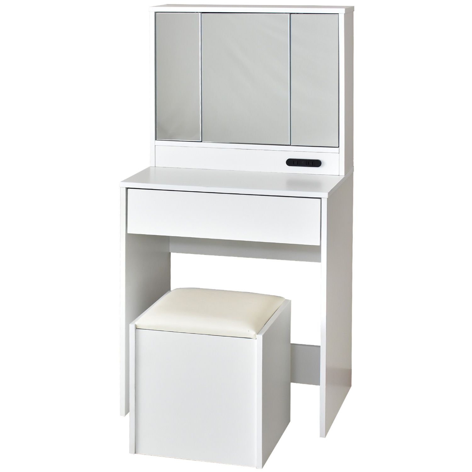 DORIS（ドリス） ドレッサー コンパクト スツール付き 化粧台 鏡