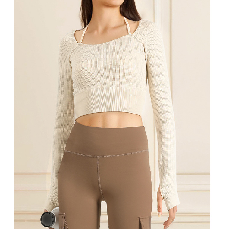 Lee.che（リーチェ） ヨガウェア トップス 長袖 長袖トップス ハーフ丈