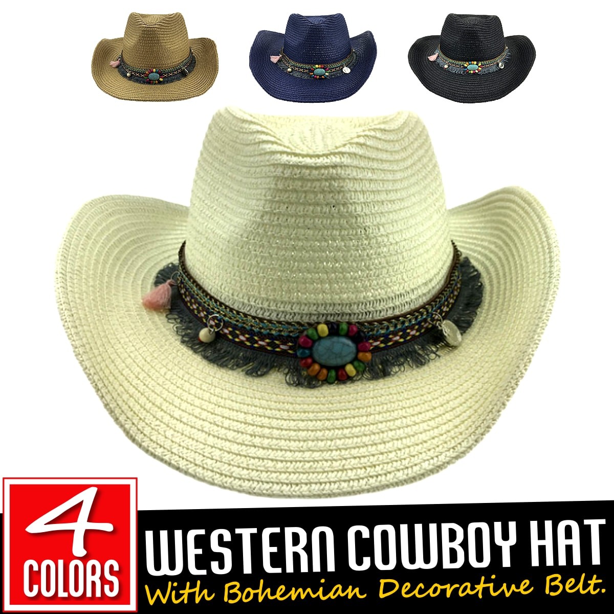 送料無料!】全4色! ボヘミアンデコラティブベルトウェスタンカウボーイ