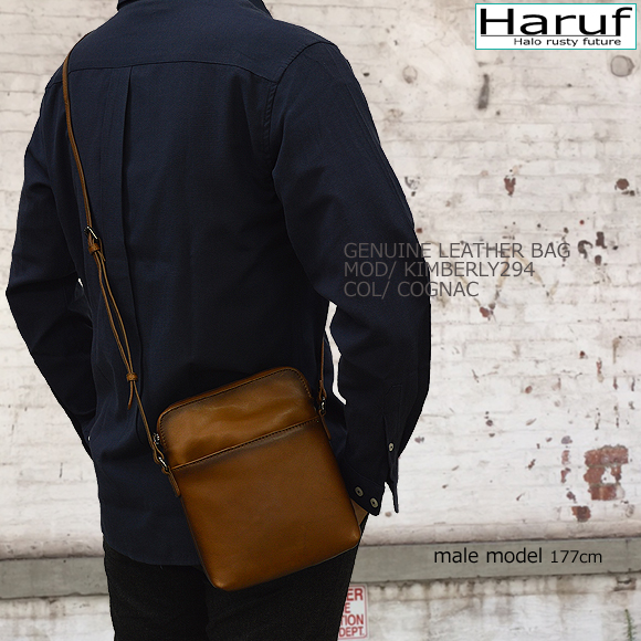 Haruf（ハルフ） 本革 レザーバッグ ショルダーバッグ 斜めがけ メンズ