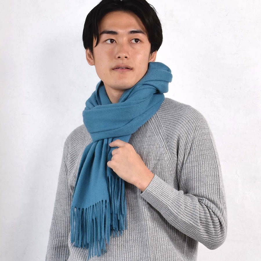 Merfirge 爆買 【名入れ刺繍可】カシミヤマフラー メンズ マフラー