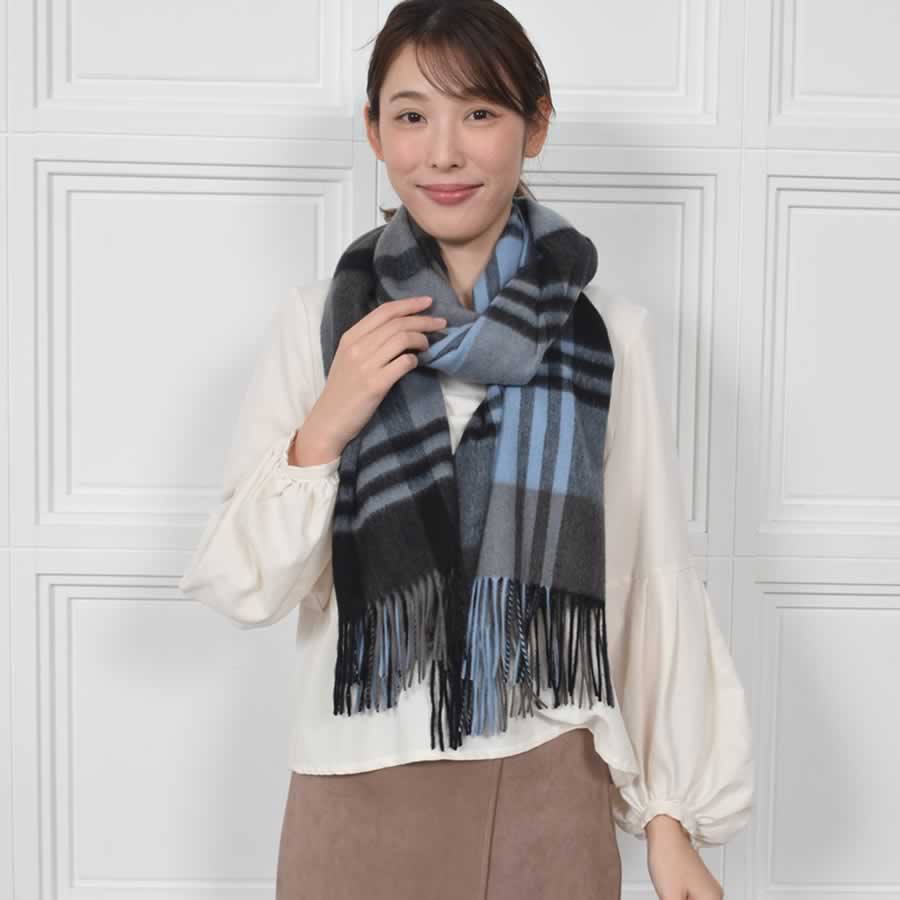 Merfirge 爆買 ストール カシミヤ100% ストール チェック カシミア