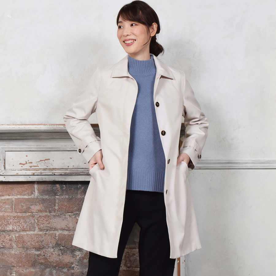 Merfirge 爆買 ステンカラーコート蓄熱ライナー付 【花粉対策・弱撥水