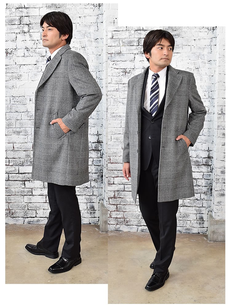 Merfirge 爆買 チェスター コートメンズ カシミヤ カシミア ウール混