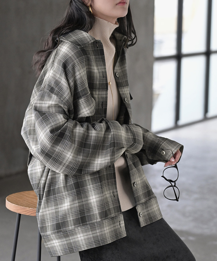 HUG.U（ハグユー） シャケット シャツ ジャケット チェックシャツ