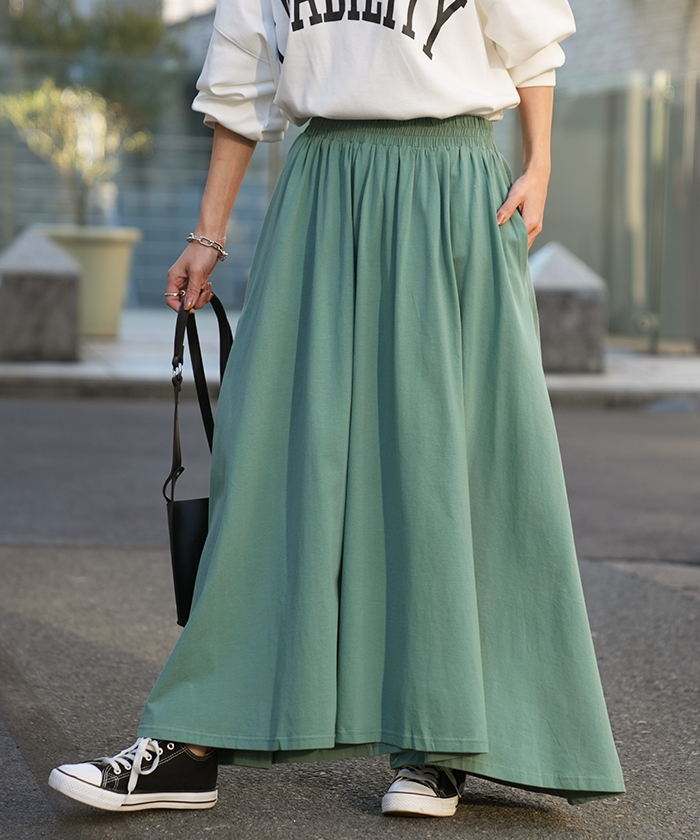 HUG.U（ハグユー） スカート ロングスカート ロング コットン 綿