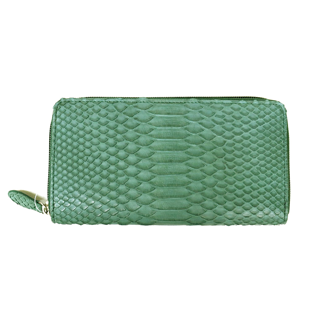 ダイヤモンドパイソン 本革 長財布 レザー ラウンドファスナー ヘビ革