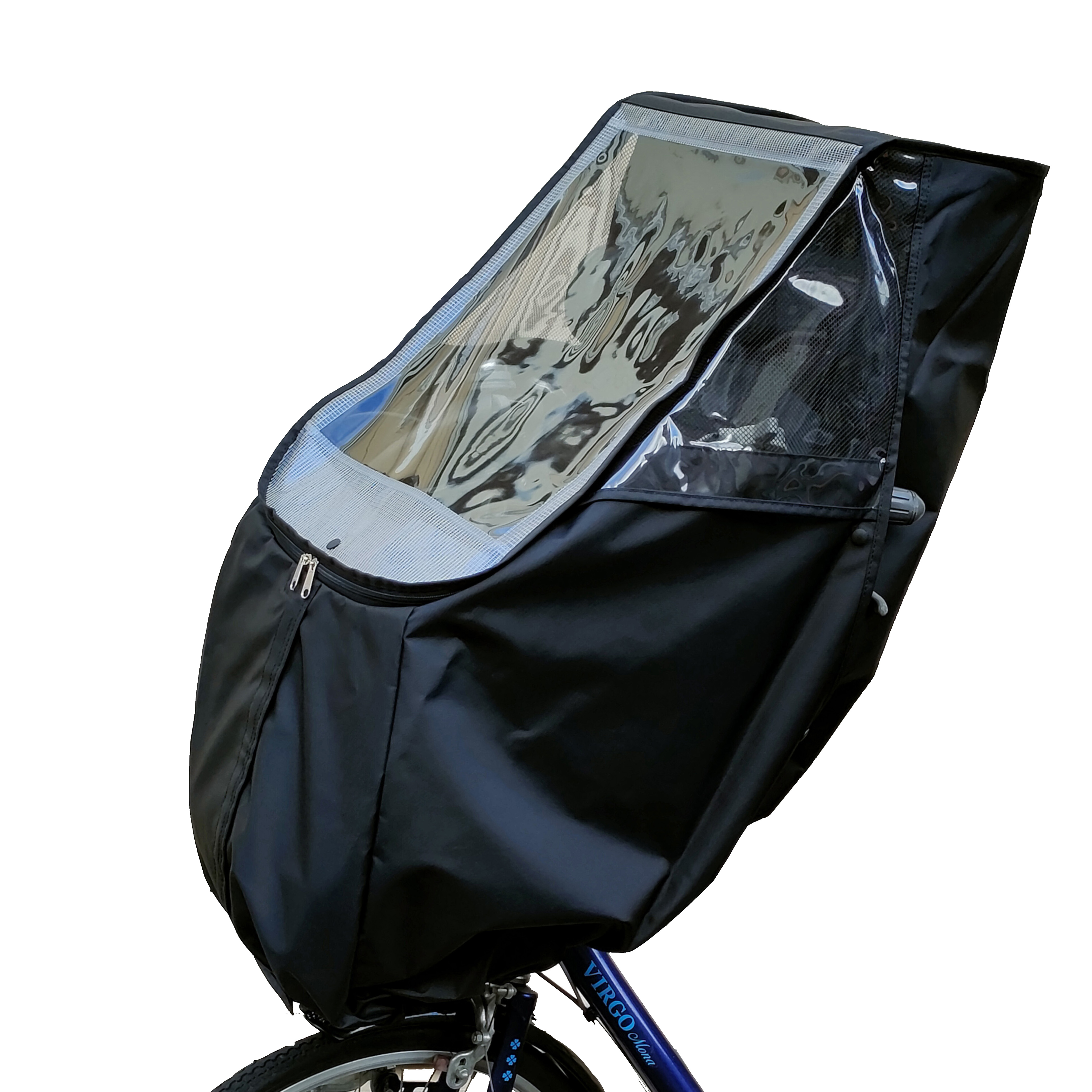 自転車 子供乗せ チャイルドシート レインカバー 前用 後付け前用