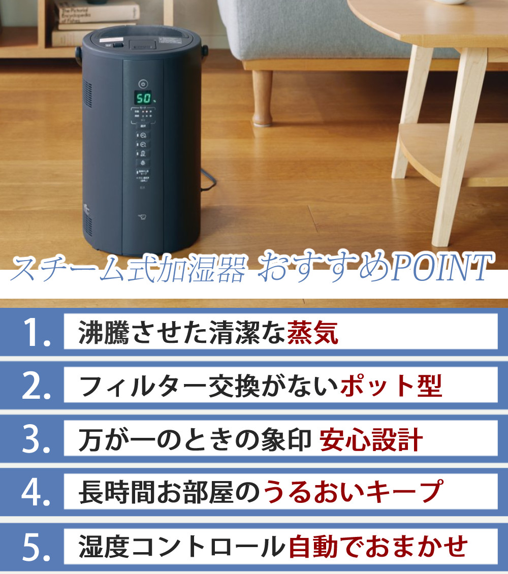 象印（ZOJIRUSHI） 加湿器 スチーム式加湿器 4.0L EE-TB60 ソフト
