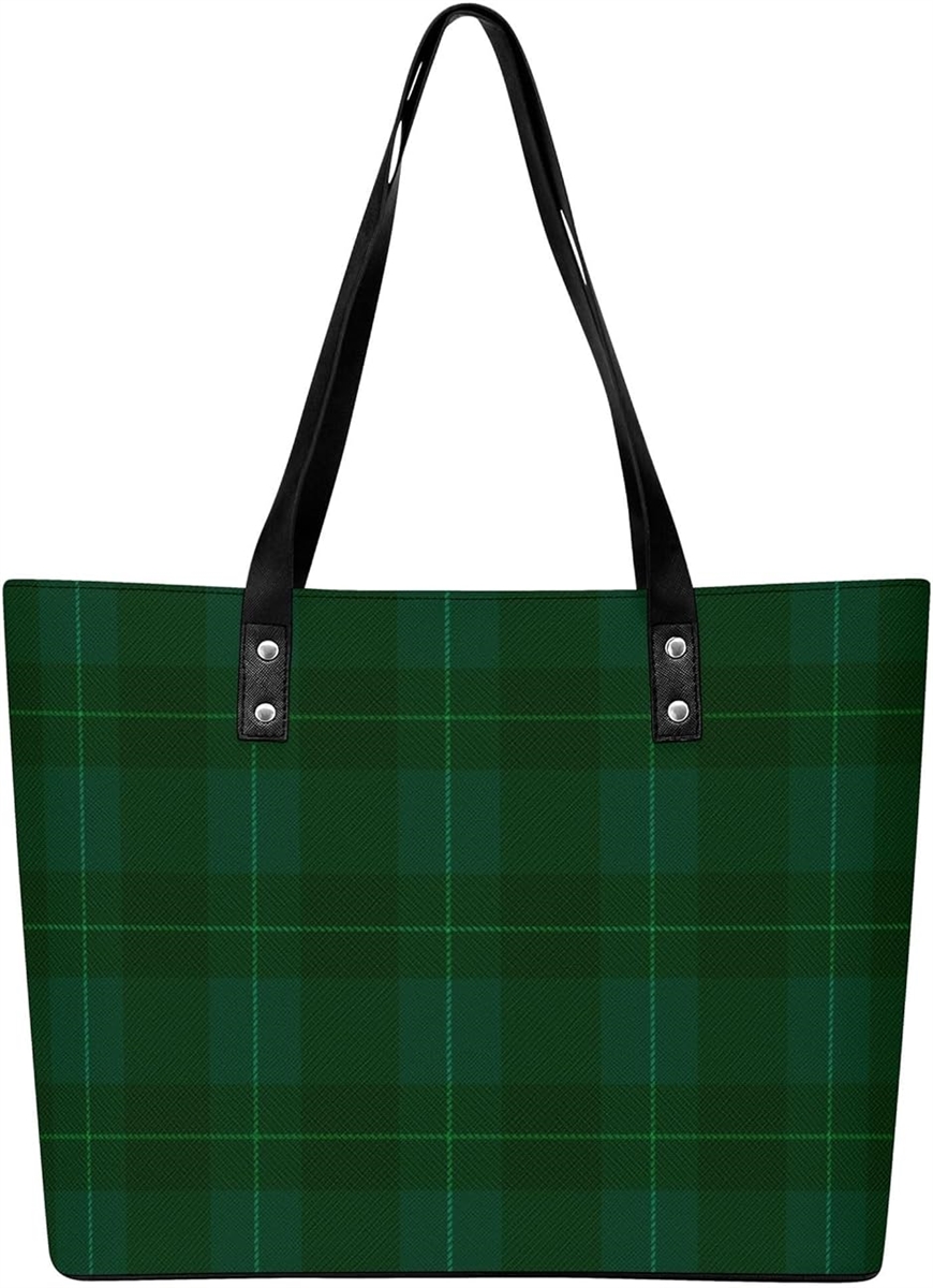 トートバッグ タータンチェック柄 カジュアル ジッパーあり 防水 撥水