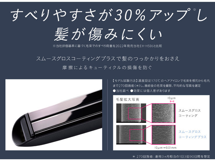 ナノケア パナソニック認定販売店【EH-HS0J】ストレート ヘアアイロン