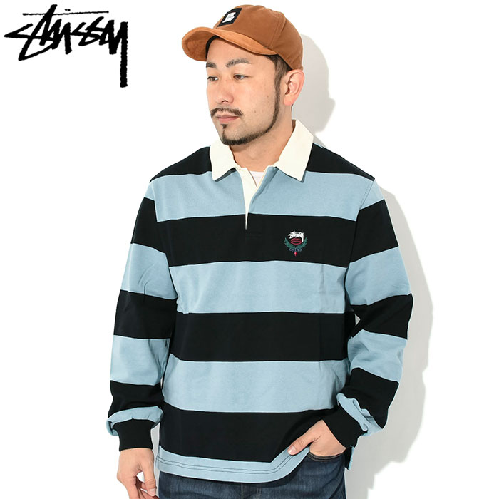 STUSSY（ステューシー） ポロシャツ 長袖 メンズ Big Stripe Rugby