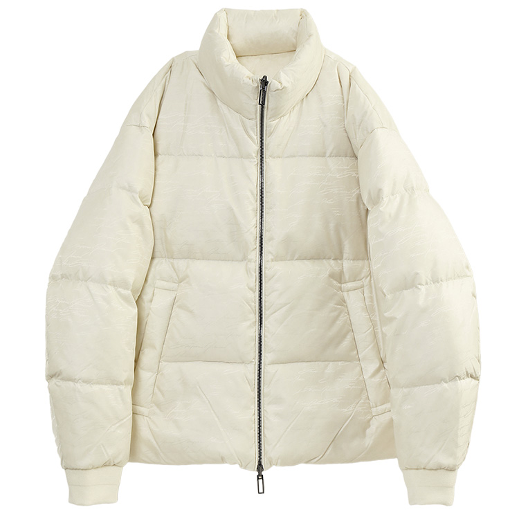 EMPORIO ARMANI アルマーニ リバーシブル ダウンジャケット 無地 × 総