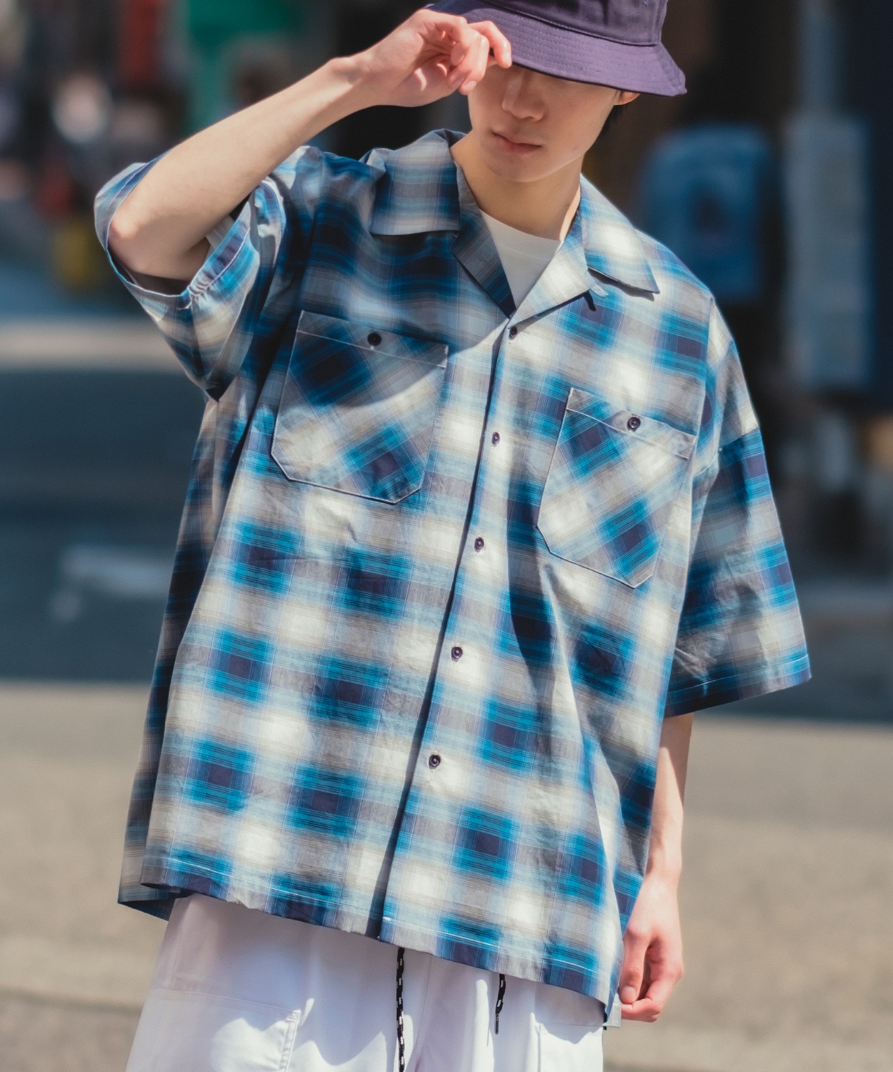 improves（インプローブス） 半袖シャツ メンズ オンブレ チェック