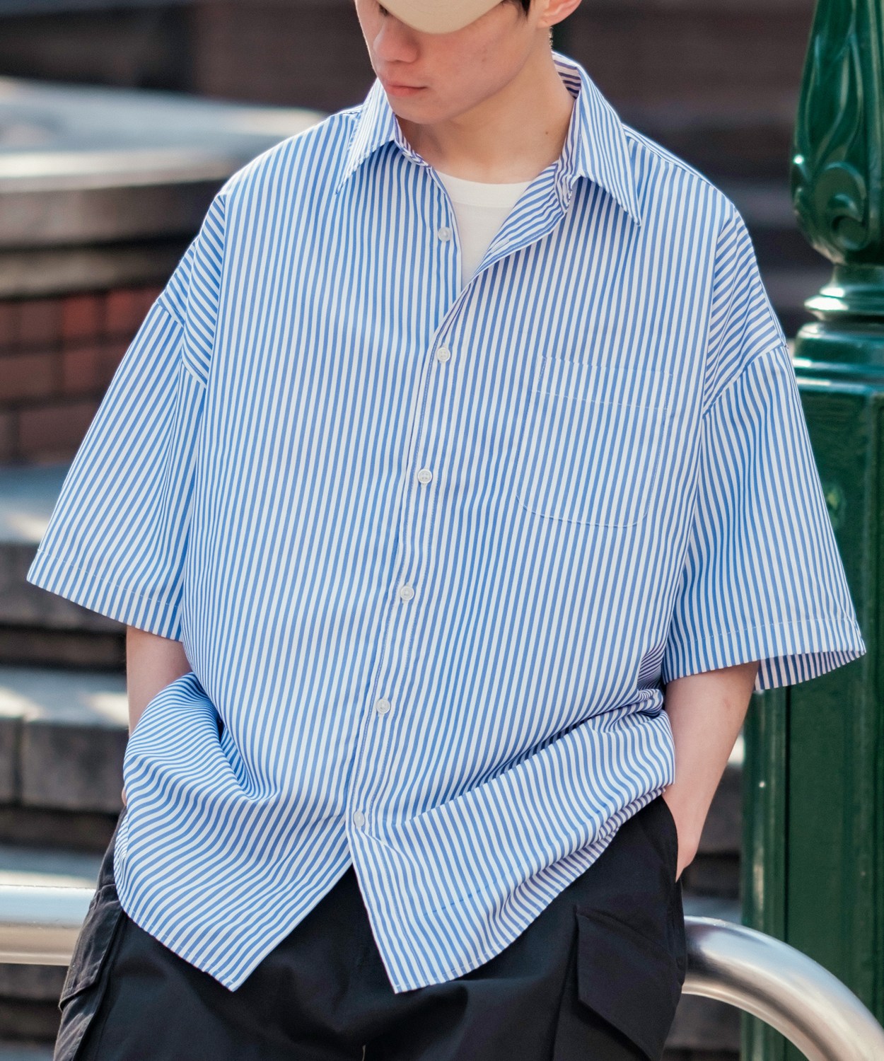 improves（インプローブス） 半袖シャツ メンズ NULL ヌル ストライプ