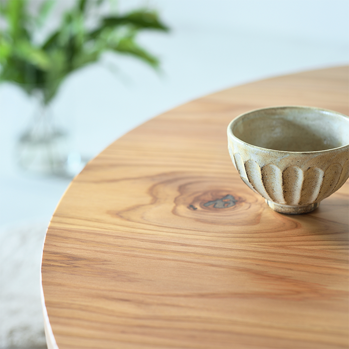 モリちゃぶ台 国産杉集成材 ローテーブル 丸テーブル ナチュラル