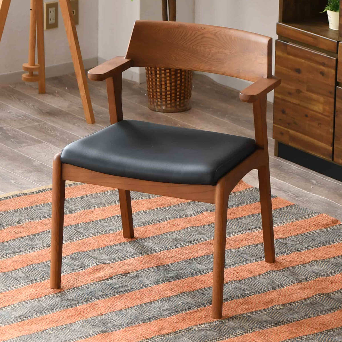 ダイニングチェア 同色2脚セット 座面高44cm シャトー （ PVC レザー調