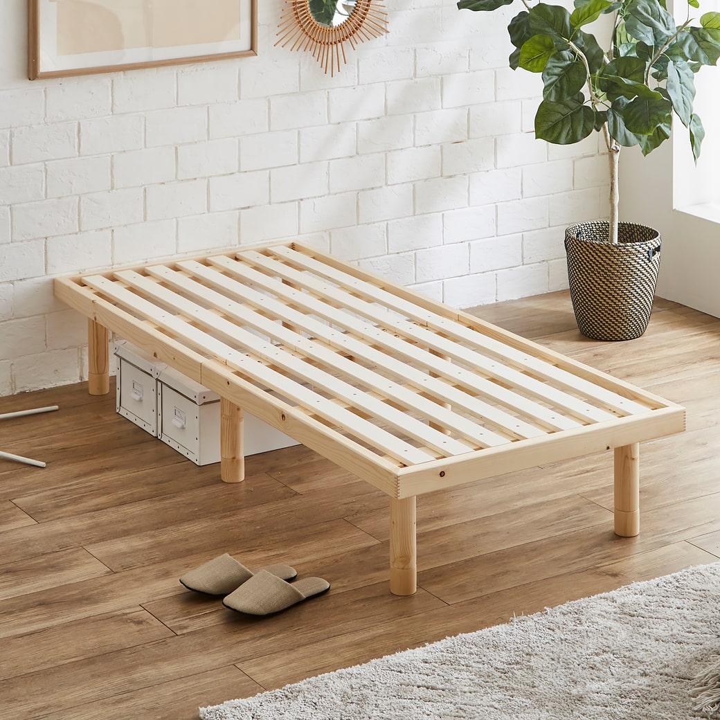 ネルコンシェルジュ すのこベッド ショートセミシングル 長さ180cm