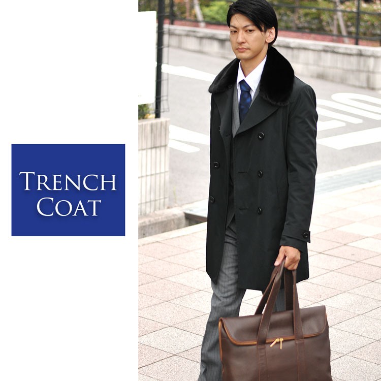 sankyo shokai（三京商会） ［期間限定価格］トレンチコートミンク襟