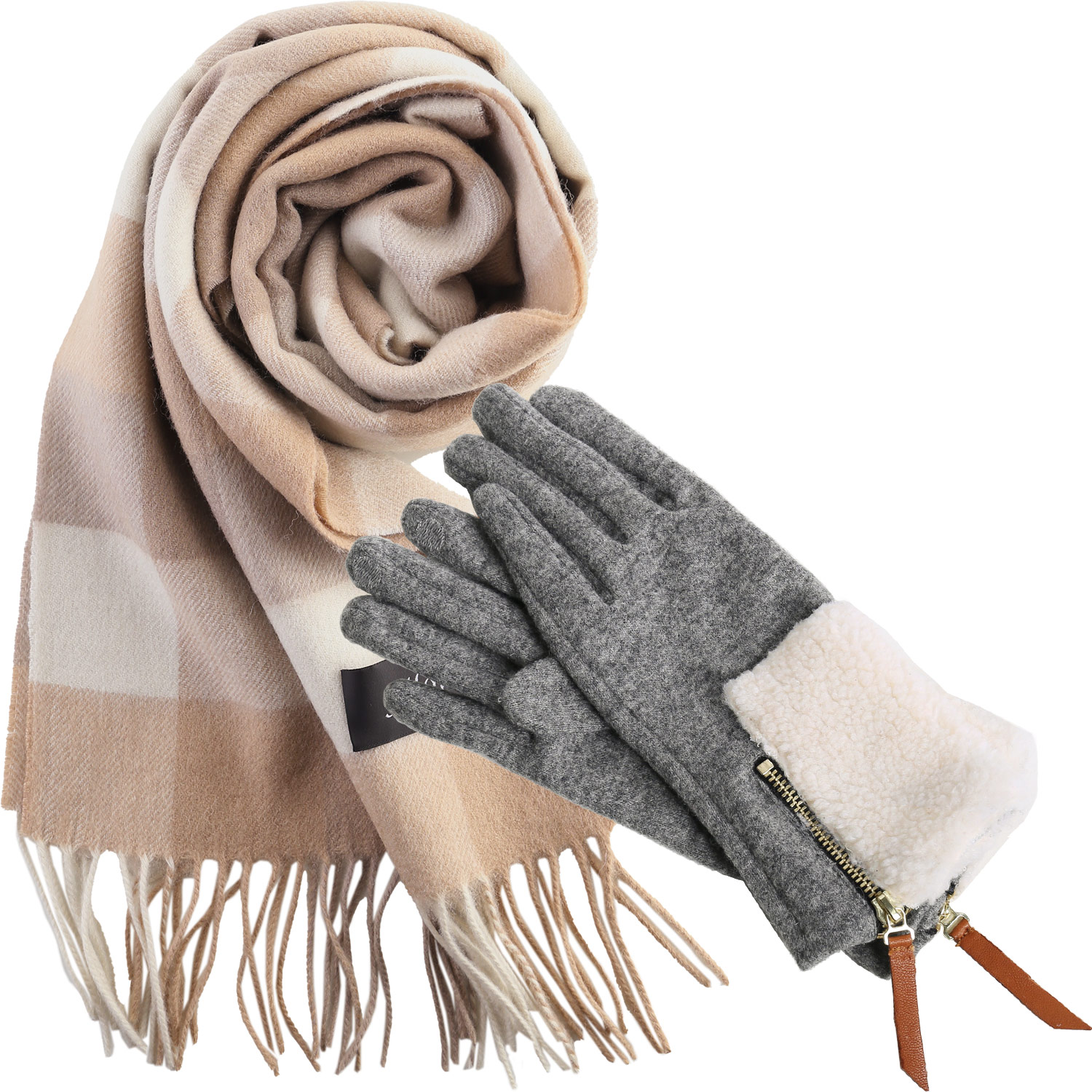 sankyo shokai（三京商会） カシミヤブレンドマフラー＆手袋 ギフト