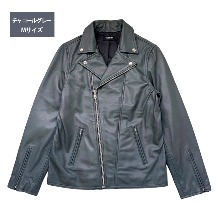 ダブルライダース レザージャケット メンズ ブラック 本革 ラムレザー