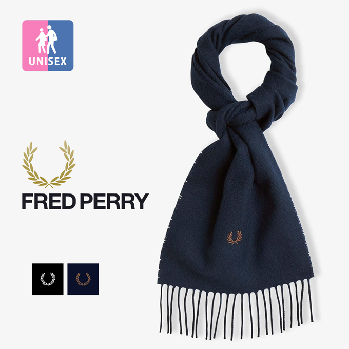FRED PERRY（フレッドペリー） Lambswool Scarf ラムウール マフラー