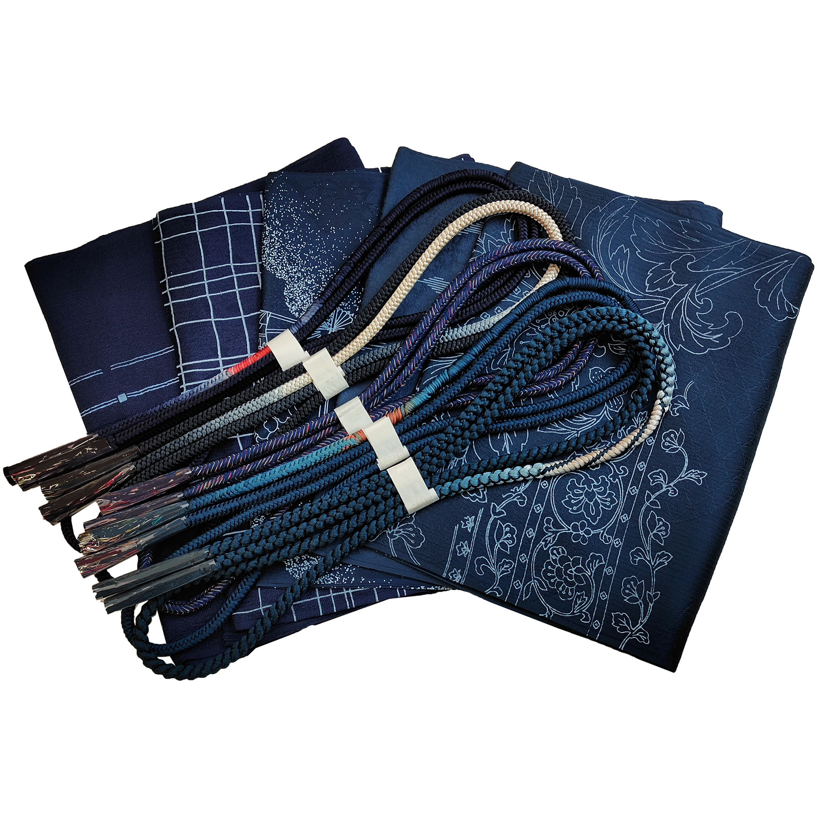 正絹 丸組 帯締め帯揚げセット 色柄おまかせセット シルク 2点セット